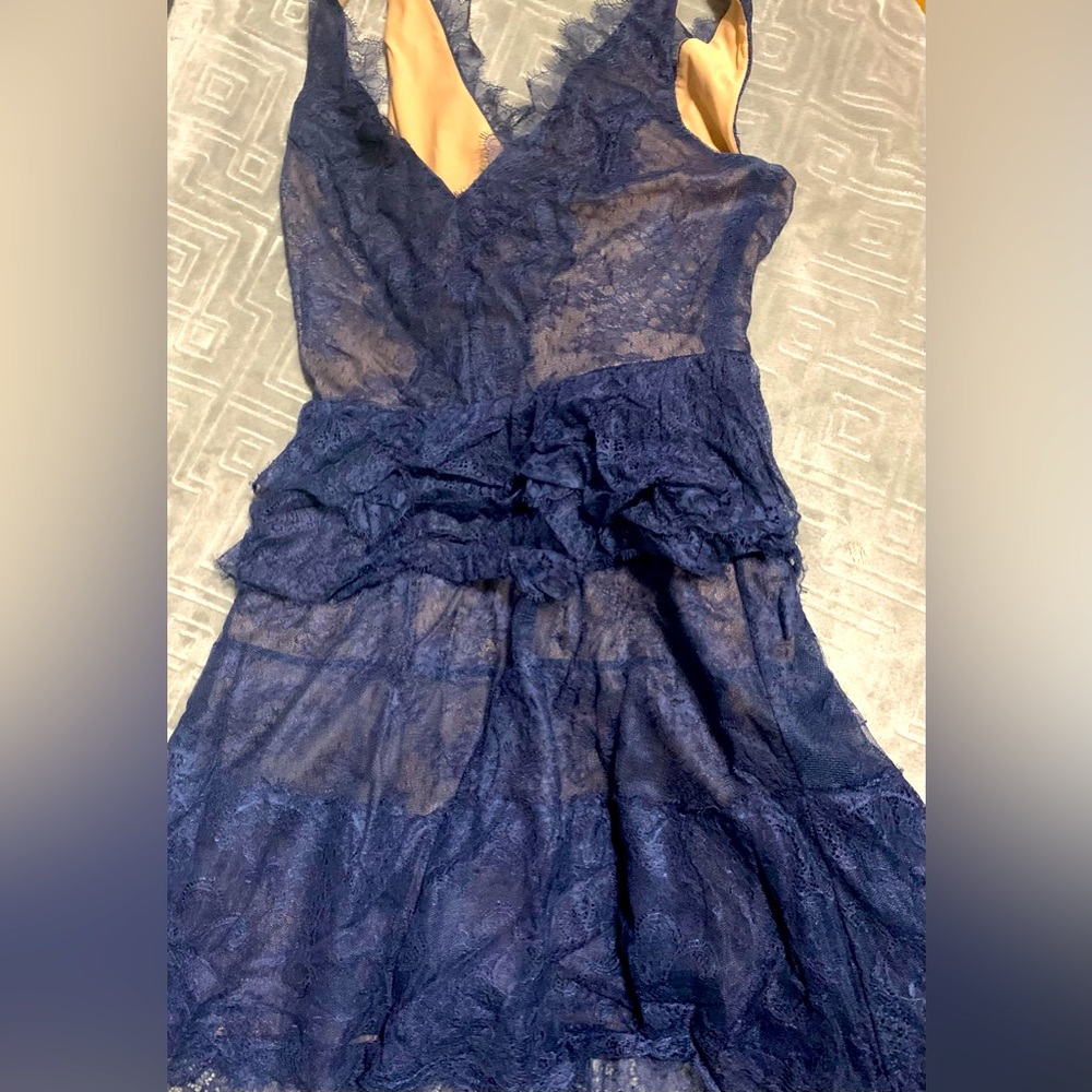 BCBG blue lace dress. New with tags.